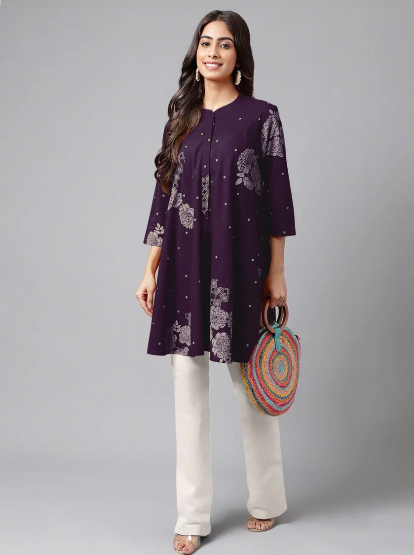 AHIRI’s Bright Cotton Floral Tiered Dress
