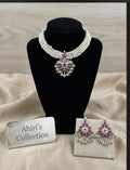 Classic Oxidized Silver-Tone Statement Necklace & Earrings Set