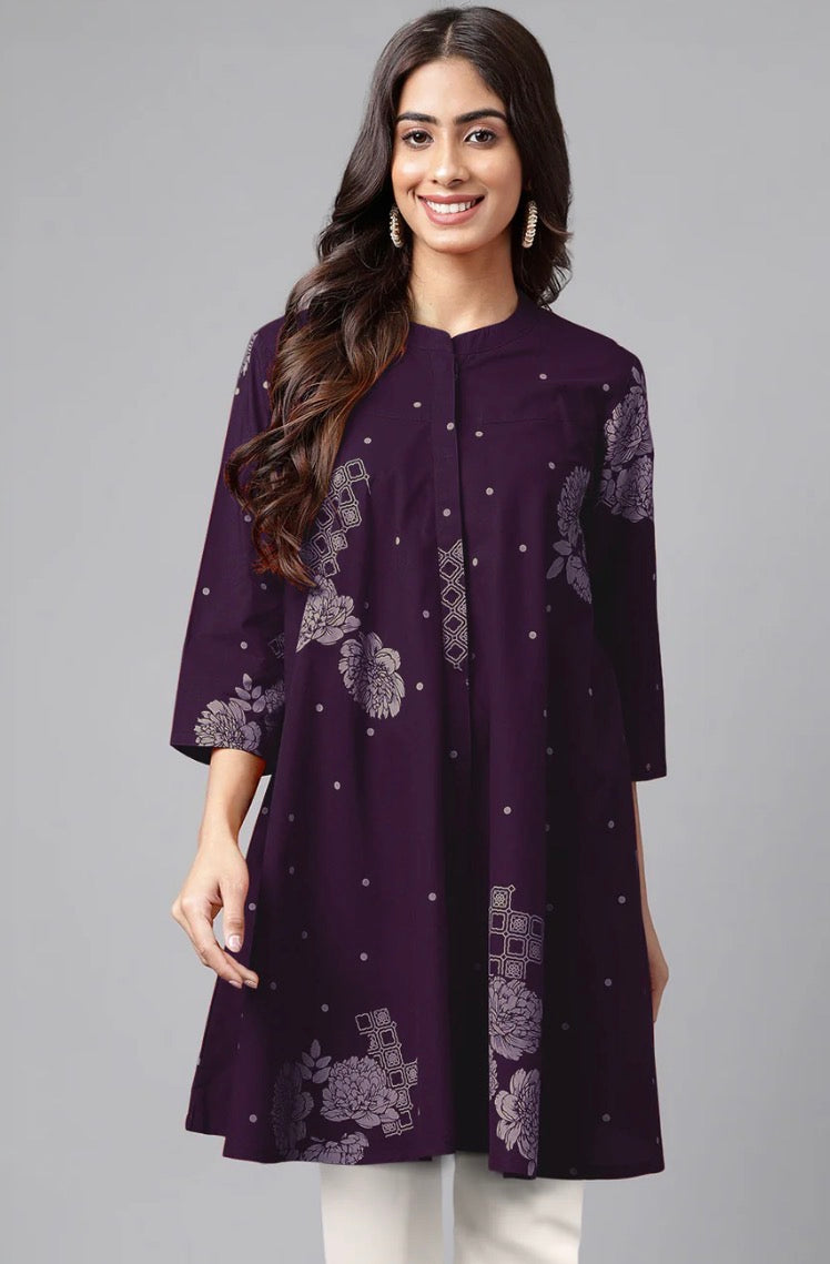 AHIRI’s Bright Cotton Floral Tiered Dress