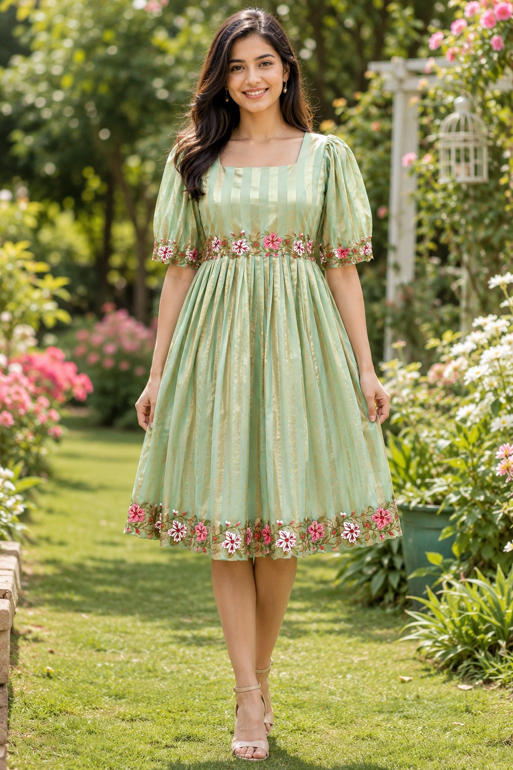 Beautiful Floral Embroidered Dress