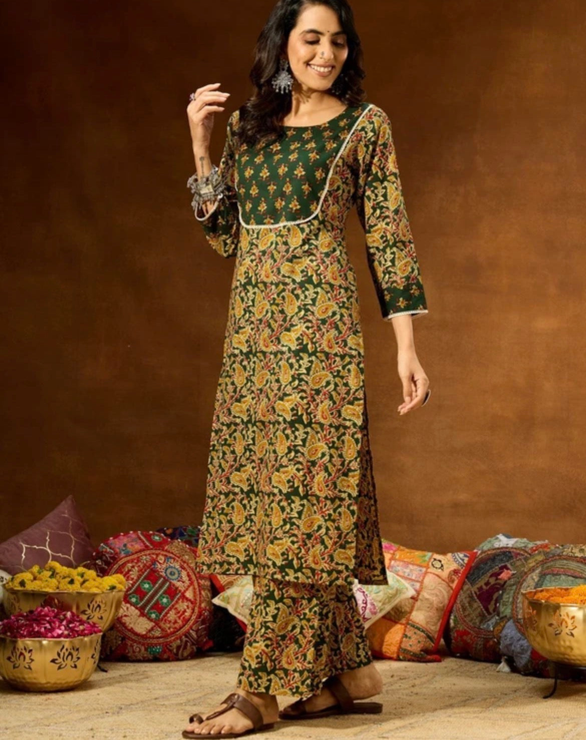 AHIRI’s Pure Cotton Kurti Pant Set