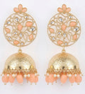 Polki jhumka earrings