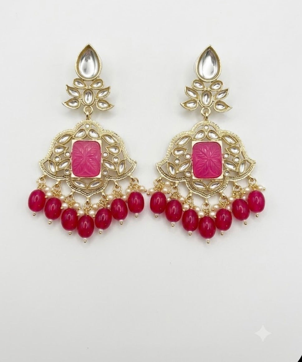 Polki dangle earrings