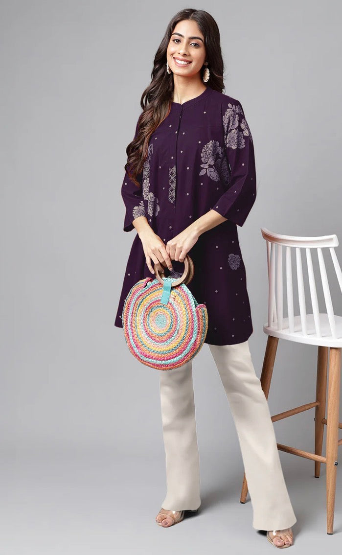 AHIRI’s Bright Cotton Floral Tiered Dress