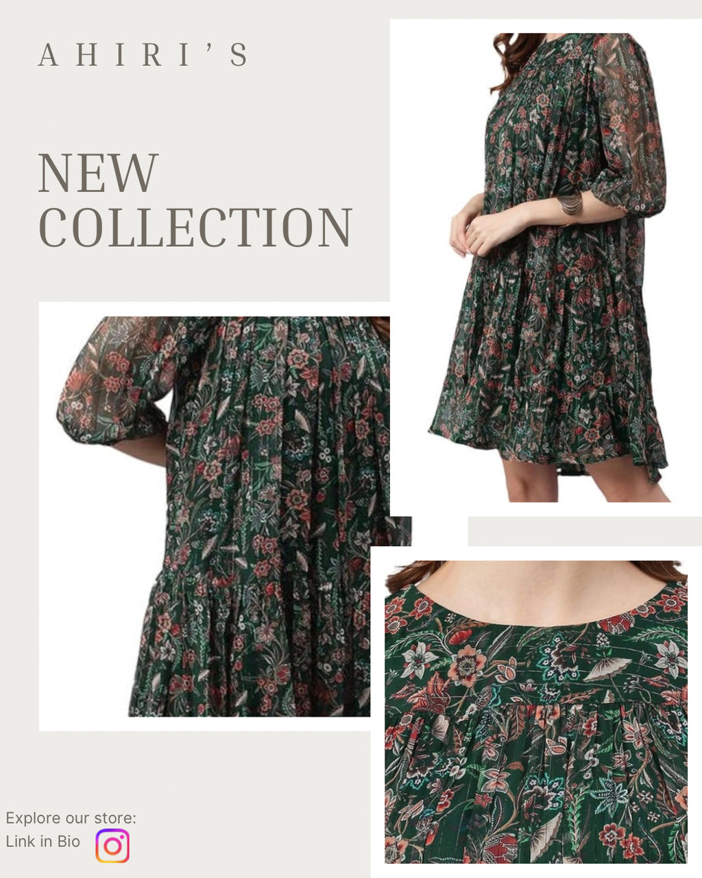 Floral flared midi dress